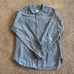 J. Crew Chambray Long Sleeved Button-Up Shirt